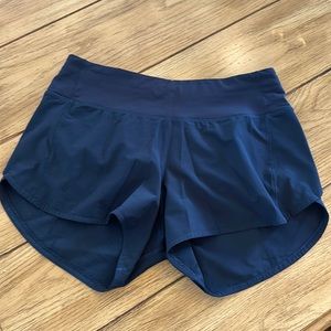 Lululemon Navy Blue Speed Up Short 4”